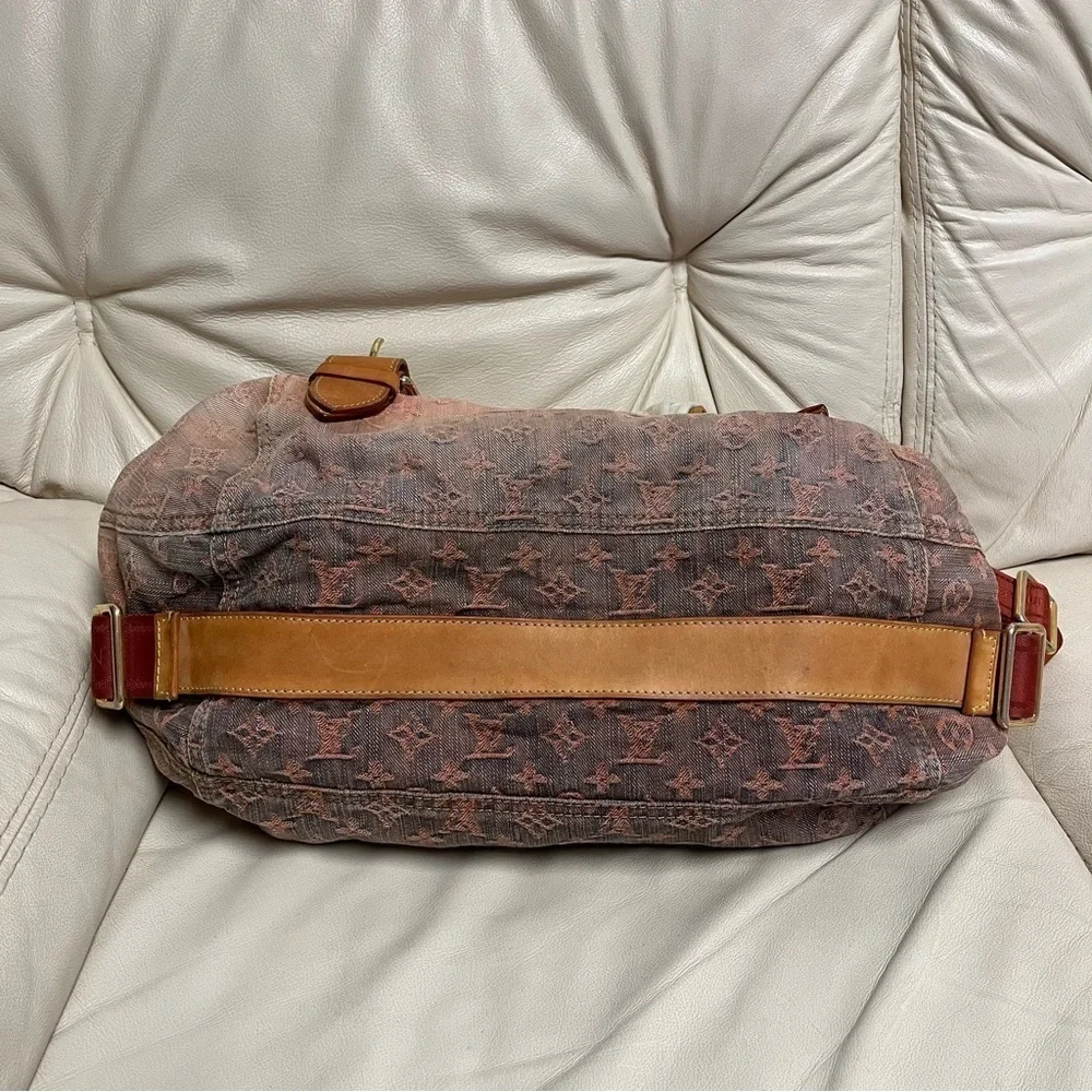 VTG LOUIS VUITTON Denim Orange Ombre Sunrise Large Messenger Bag